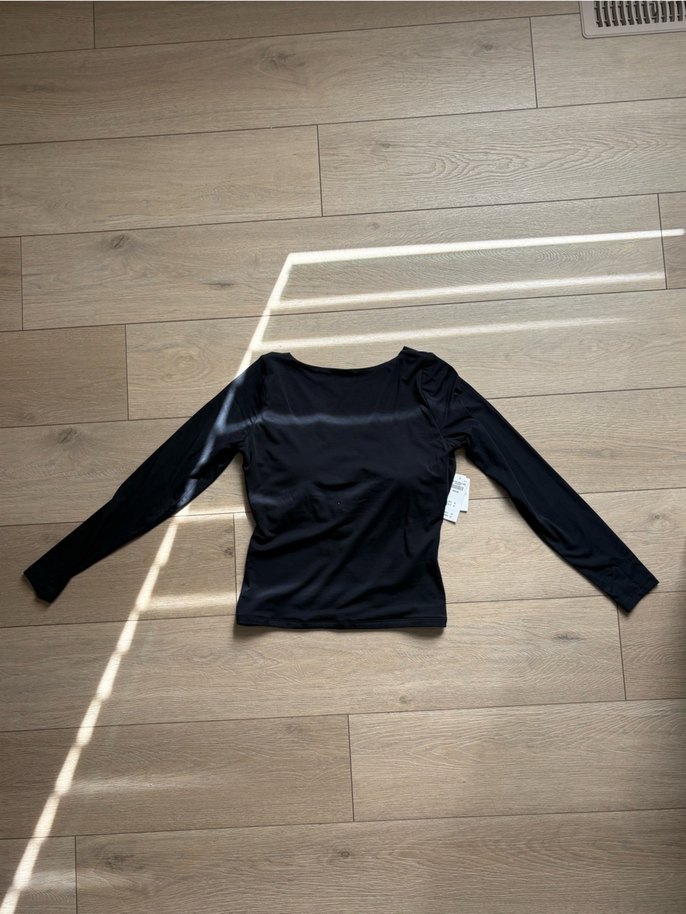 Abercrombie & Fitch Black Long-Sleeve Scoop Neck Top
